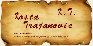 Kosta Trajanović vizit kartica